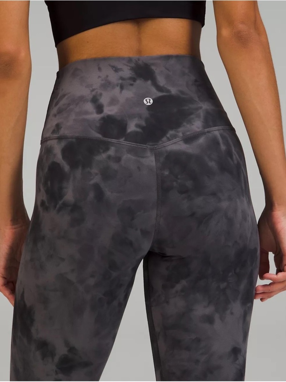 lululemon athletica High-Rise Gray Black Tie-Dye Leggings